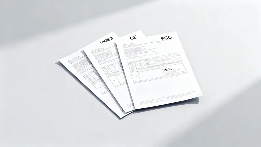 three essential international certifications for OEM laptop batteries UN38.3, CE, FCC,