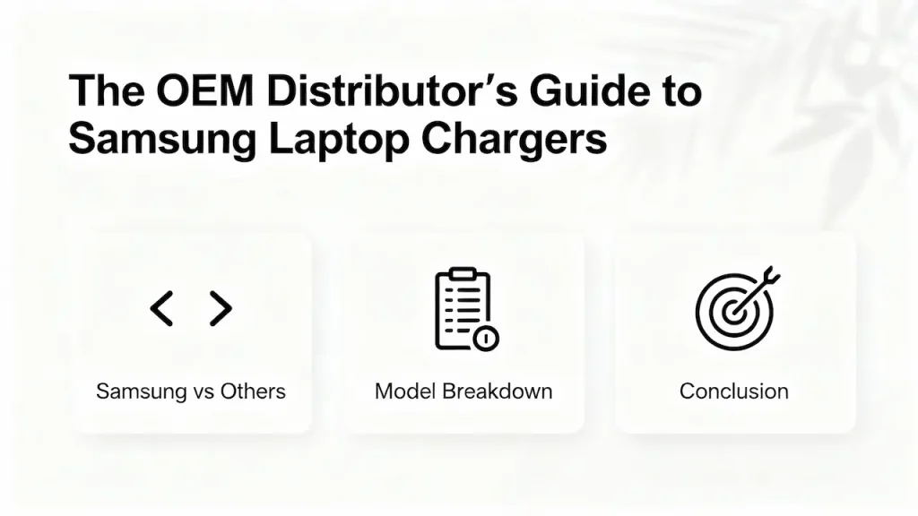OEM Distributer's guide to samsung laptop charger