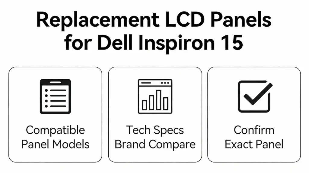Replacement LCD Panels for Dell Inspiron 15 Frame
