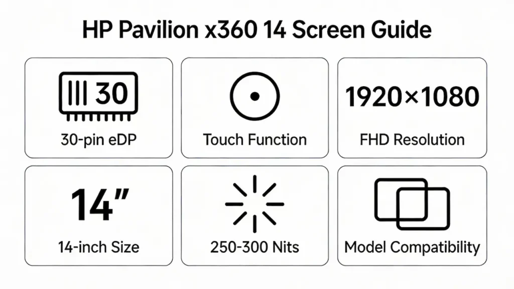 hp pavilion x360 14 laptop screen guide