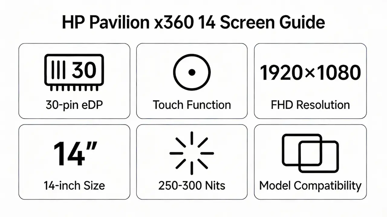 hp pavilion x360 14 laptop screen guide