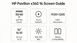 hp pavilion x360 16 laptop screen guide