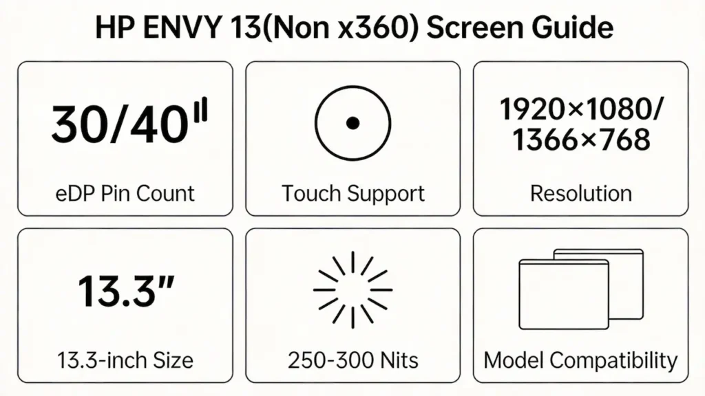 hp envy 13 screen guide
