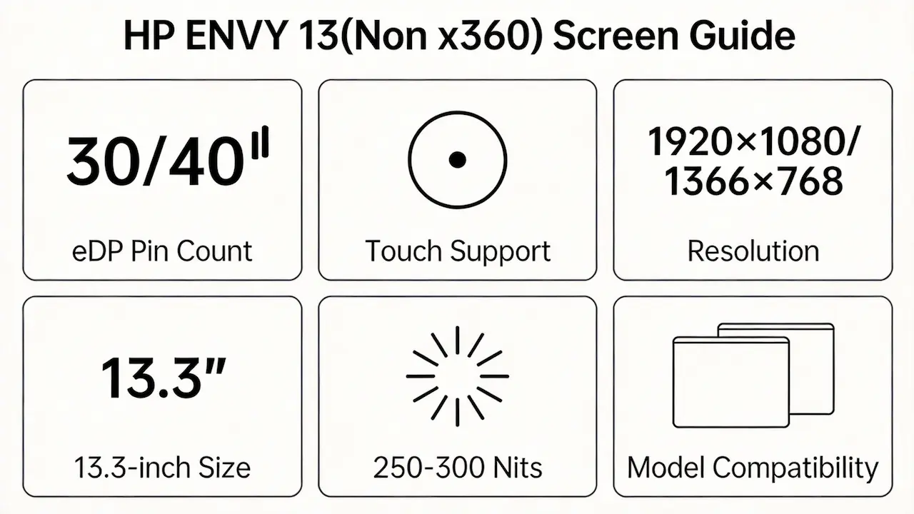 hp envy 13 screen guide