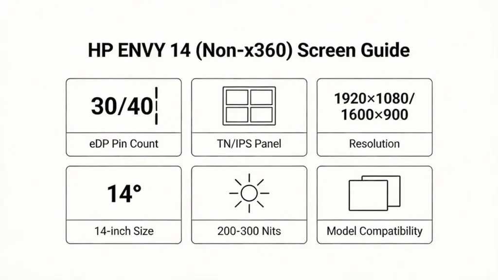 hp envy 14 screen guide