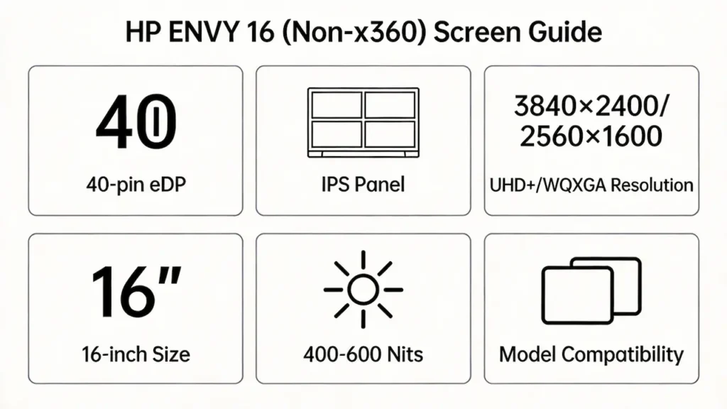 hp envy 16 screen guide