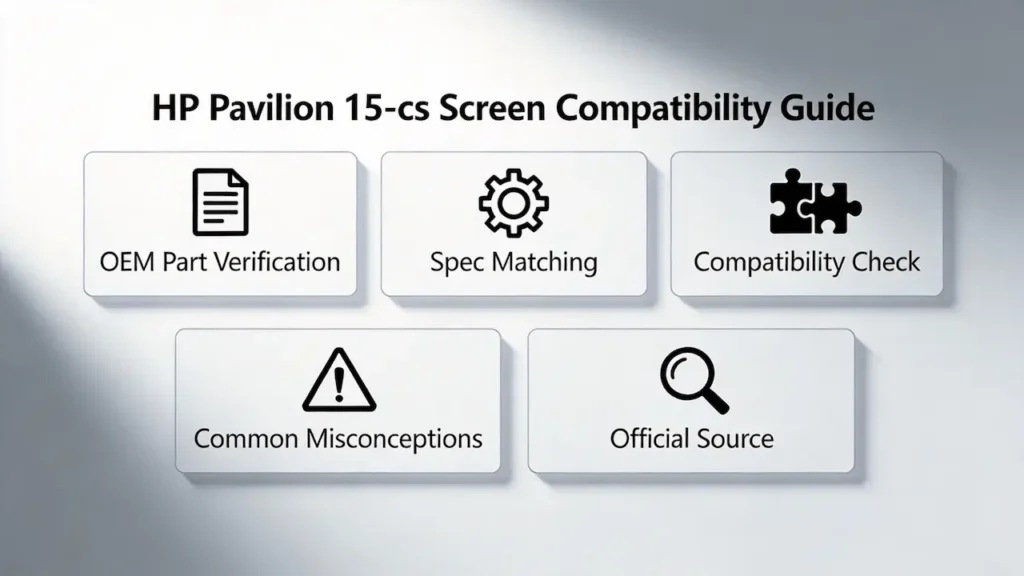 Guia de tela do HP Pavilion 15 CS