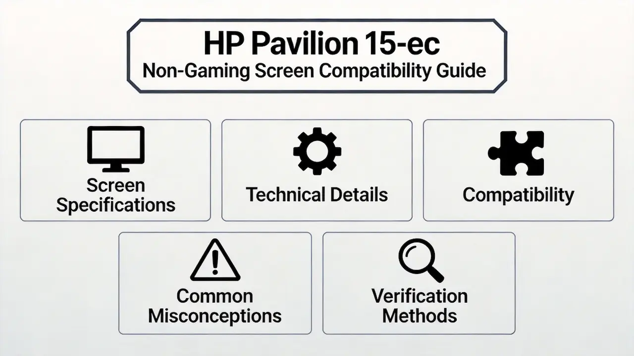 Guia de tela não gamer do HP Pavilion 15 EC