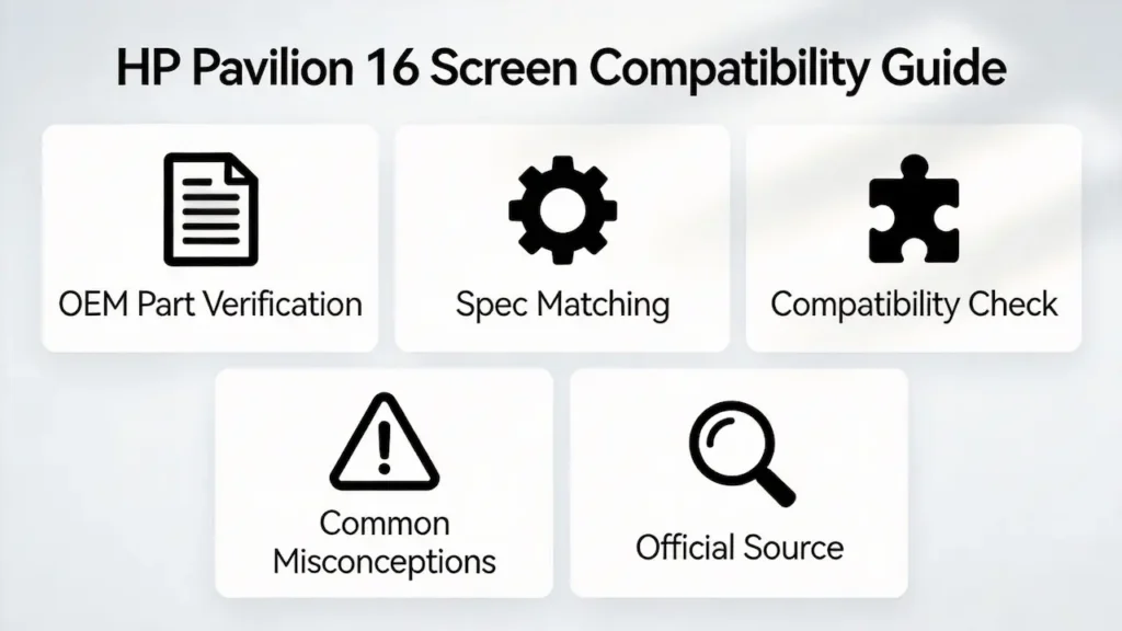 hp pavilion 16 screen guide