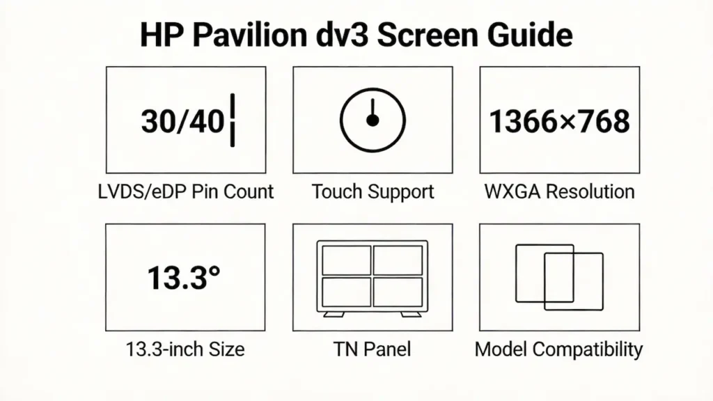 hp pavilion dv3 screen guide