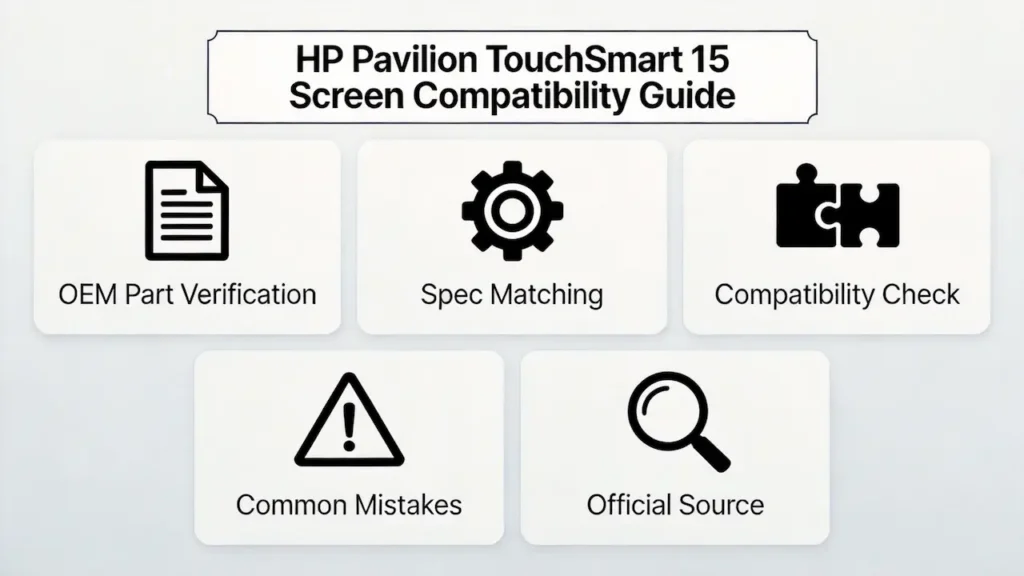 hp pavilion touchsmart 15 screen guide