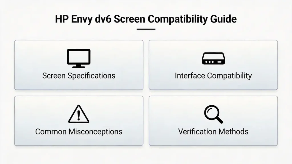 Guia de tela do HP Envy DV6