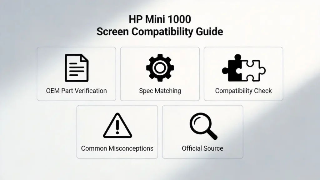 guia de tela hp mini 1000