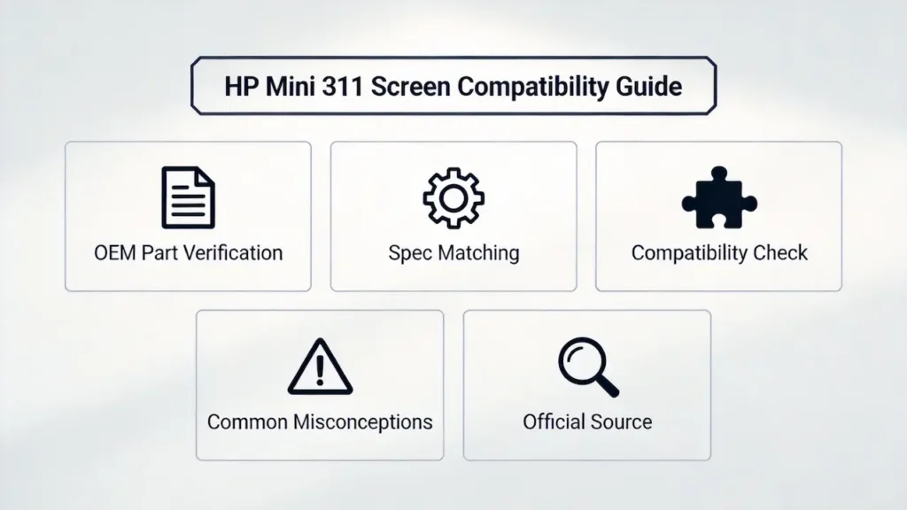 Guia de tela do HP Mini 311