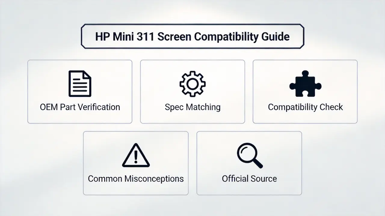 Guia de tela do HP Mini 311