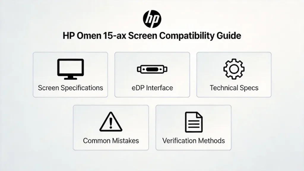 Guía de pantalla de la HP Omen 15 AX