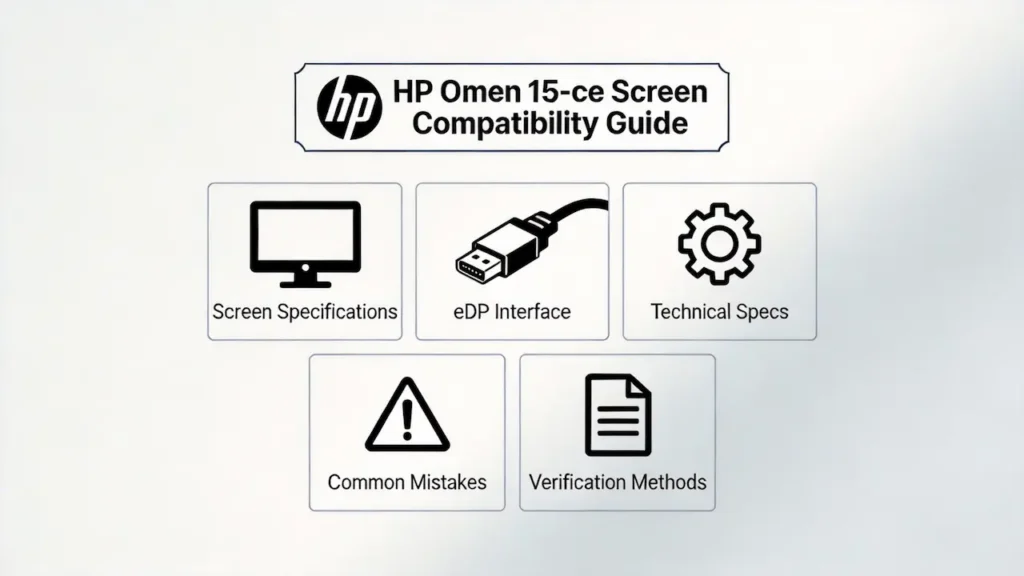 Guia de tela do HP Omen 15 CE