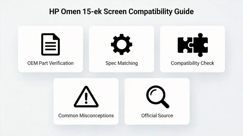 Guía de pantalla de la HP Omen 15 EK