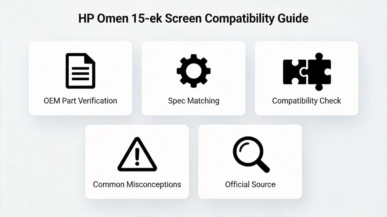 Guía de pantalla de la HP Omen 15 EK