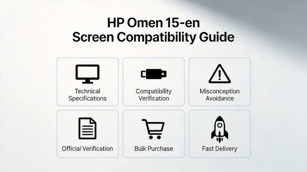 Guía de pantalla de la HP Omen 15 en