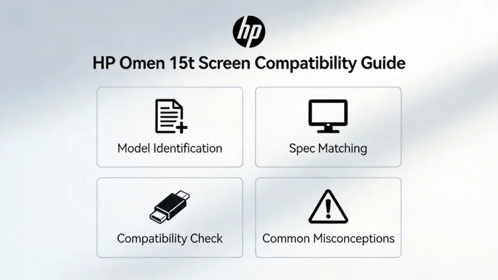 Guía de pantalla de la HP Omen 15t