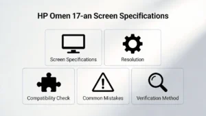 Guía de pantalla de la HP Omen 17