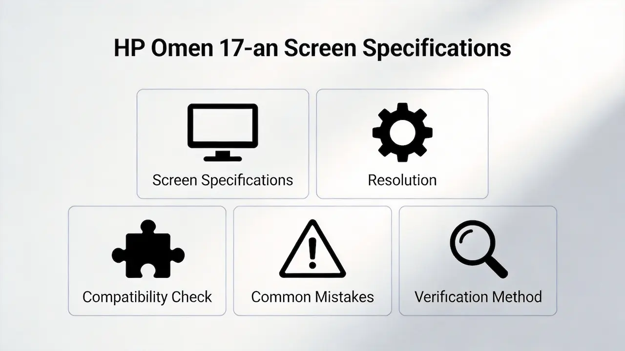 Guía de pantalla de la HP Omen 17