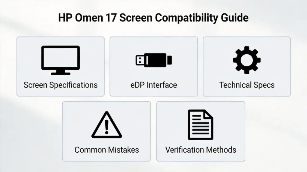 Guia de tela do HP Omen 17