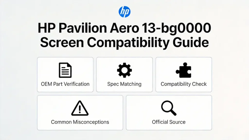 Guia de tela do HP Pavilion Aero 13 BG