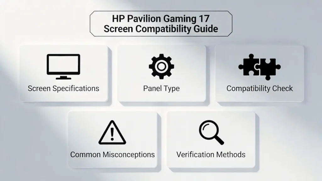Guia de tela do HP Pavilion Gaming 17