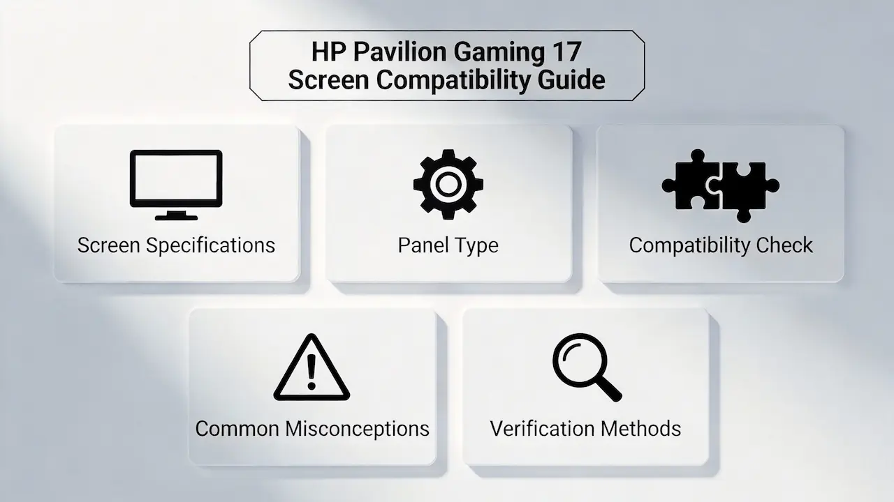 Guia de tela do HP Pavilion Gaming 17