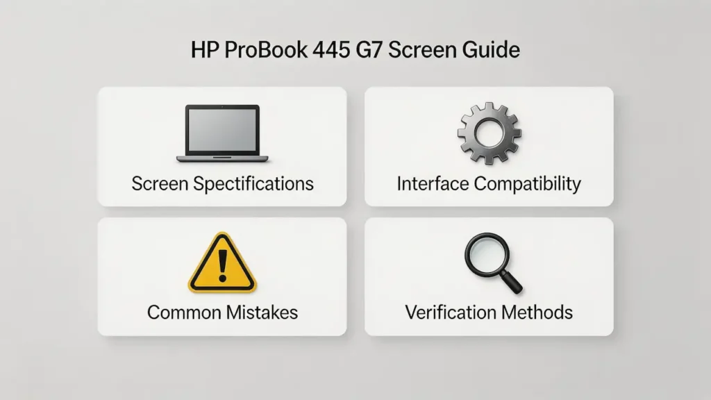 Guia de tela do HP ProBook 445