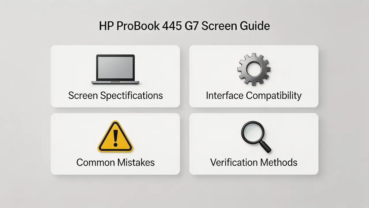 Guia de tela do HP ProBook 445