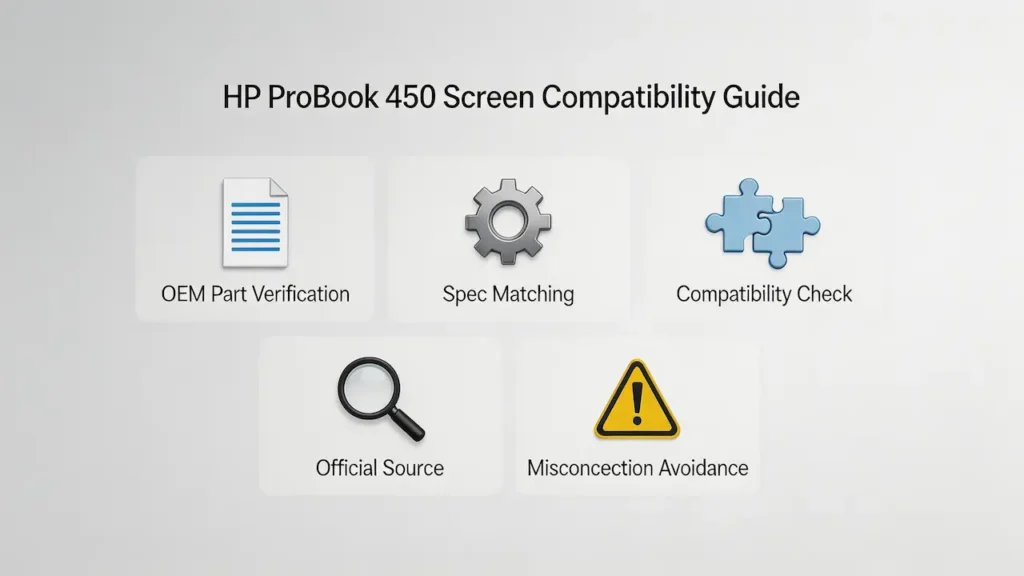 hp probook 450 screen guide