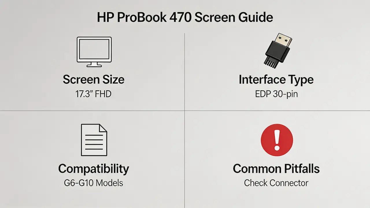 guia de tela hp probook 470