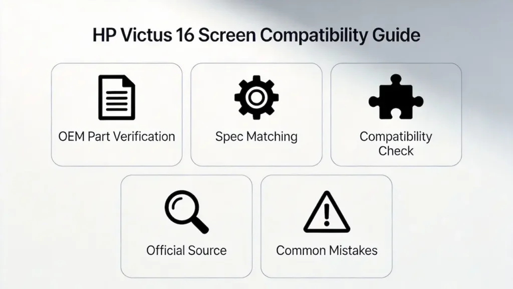Guía de pantalla de la HP Victus 16
