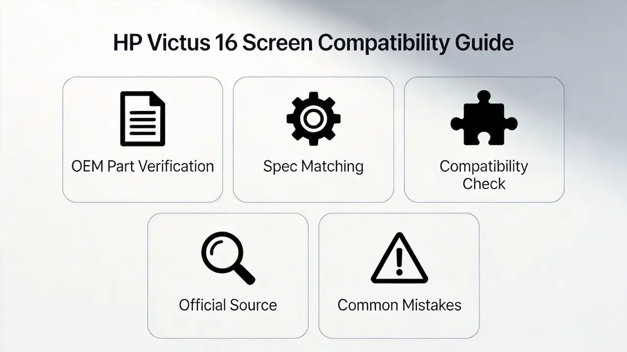 Guía de pantalla de la HP Victus 16