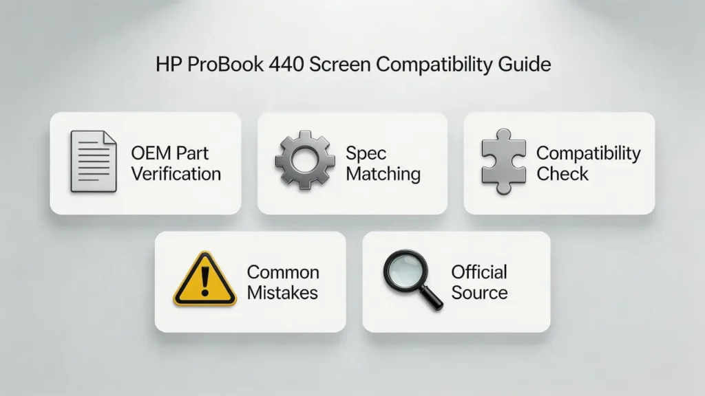 Guia de tela do HP ProBook 440
