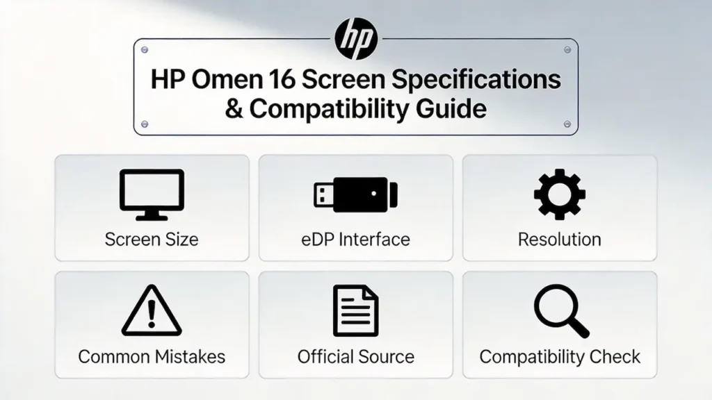 Guía de pantalla de la HP Omen 16