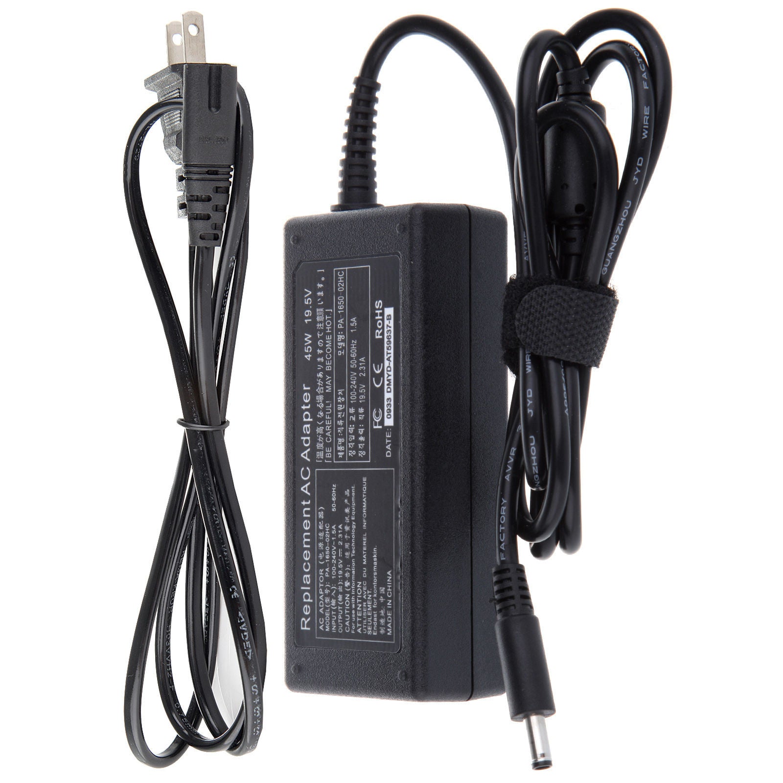 CHARGER DELL GENERICO 45W / 19.5V / 2.31A / 3.0 X 4.5 MM PIN CENTRAL PUNTA BLACK AND CORTA - Image 4