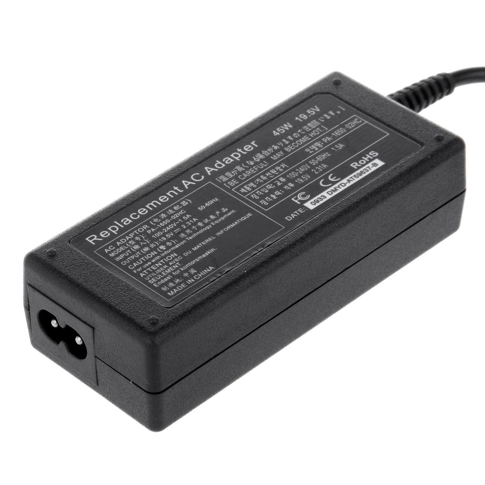 CHARGER DELL GENERICO 45W / 19.5V / 2.31A / 3.0 X 4.5 MM PIN CENTRAL PUNTA BLACK AND CORTA - Image 3