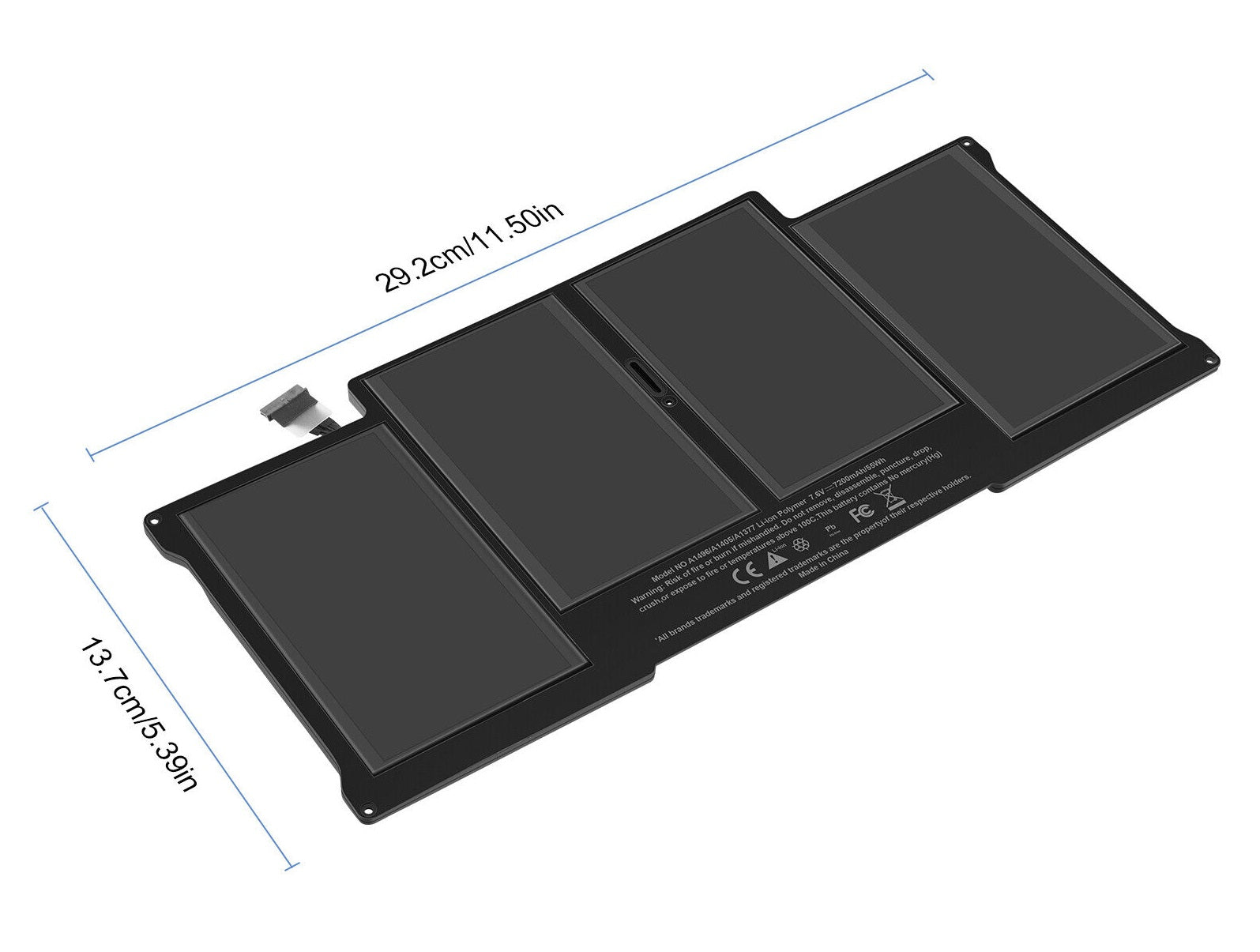 BATTERY APPLE MACBOOK AIR 13 A1466 A1369 A1377 2012-2017 EMC 2559 2632 2925 | CERTIFIED COMPATIBLE - Image 2