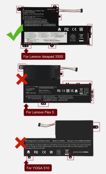 BATTERY LENOVO IDEAPAD 330S-15IKB 330S-14IKB | L14M2P21 L14L2P21 L15C3PB1 | INTERNA - Image 2