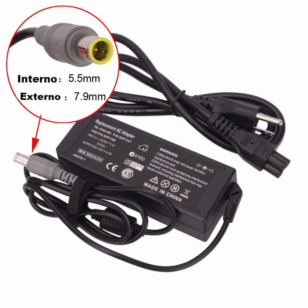 CHARGER IBM LENOVO 65W | 20V | 3.25A | 7.9 X 5.5MM