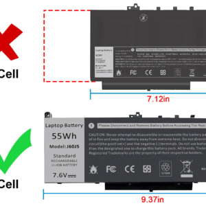 BATTERY DELL LATITUDE E7270 E7470 J6OJ5 J60J5 R1V85 451-BBSX 451-BBSY MC34Y 4 CELLS CERTIFIED COMPATIBLE