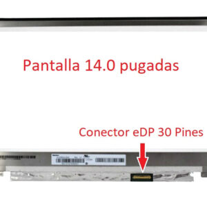 SCREEN 14.0 LED NANO SLIM TOP BRACKET CONNECTOR EDP 30 PINS BOTTOM RIGHT HD 1366x768 P/LAPTOP