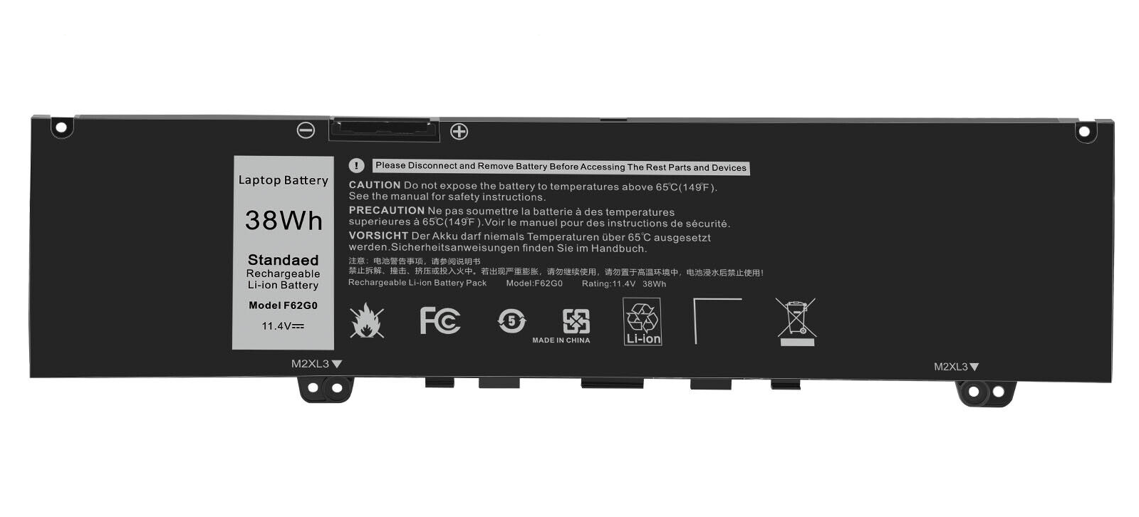 BATTERY DELL INTERNA F62G0 RPJC3 INSPIRON 13 7000 2-in-1 7373 7386 7370 7380 5370