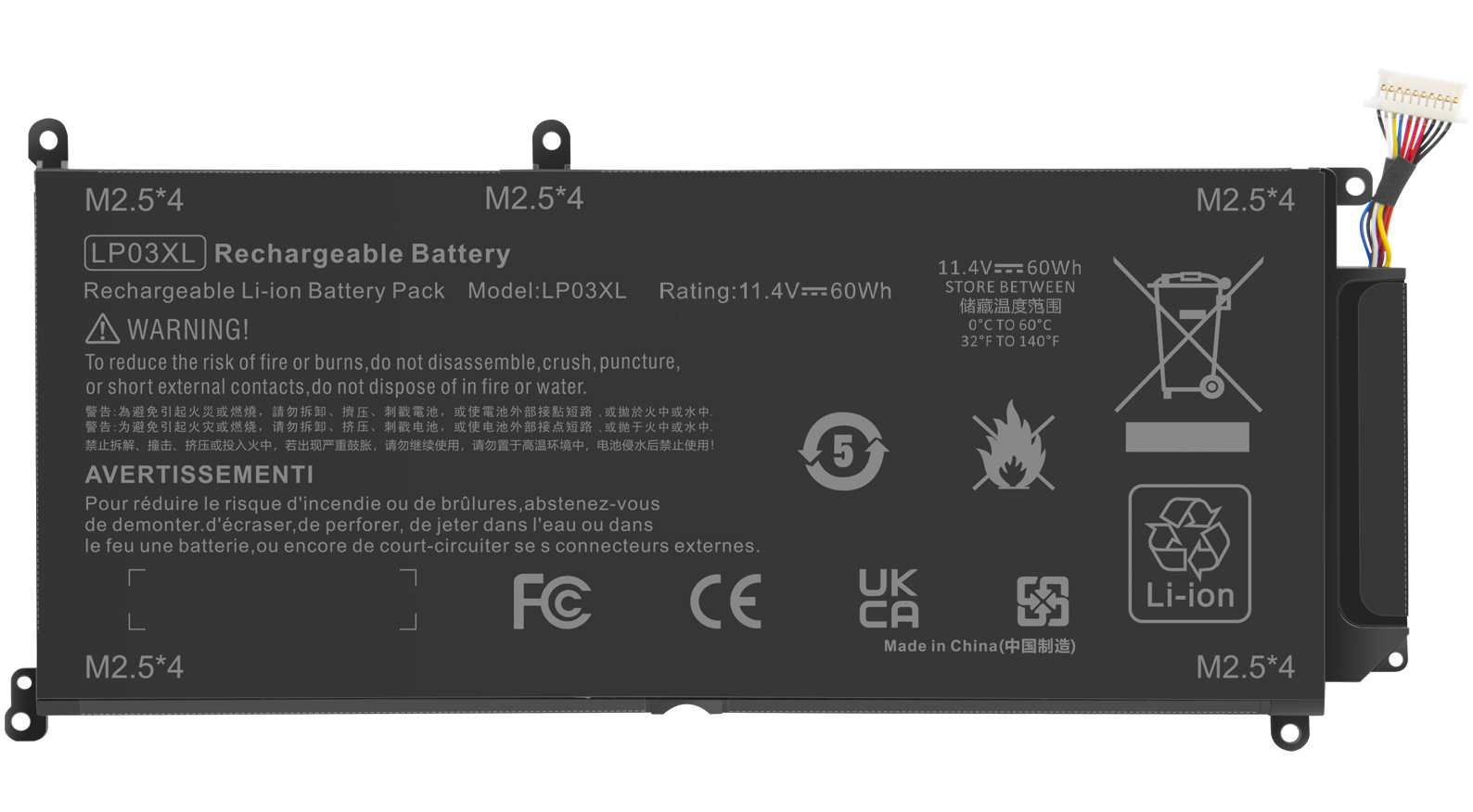 BATTERY HP LP03XL ENVY 15Z-AH000 M6-AE151DX M6-P013DX M6-P014DX 805094-005