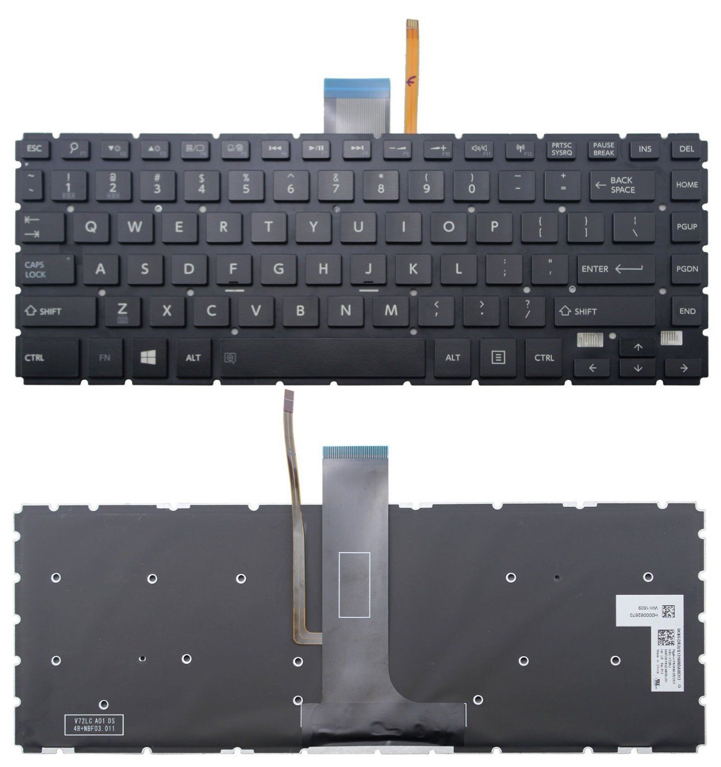KEYBOARD TOSHIBA E45W-C E45W-C4200 E45DW-C E45DW-C4210 E45W-C4200 H000082850