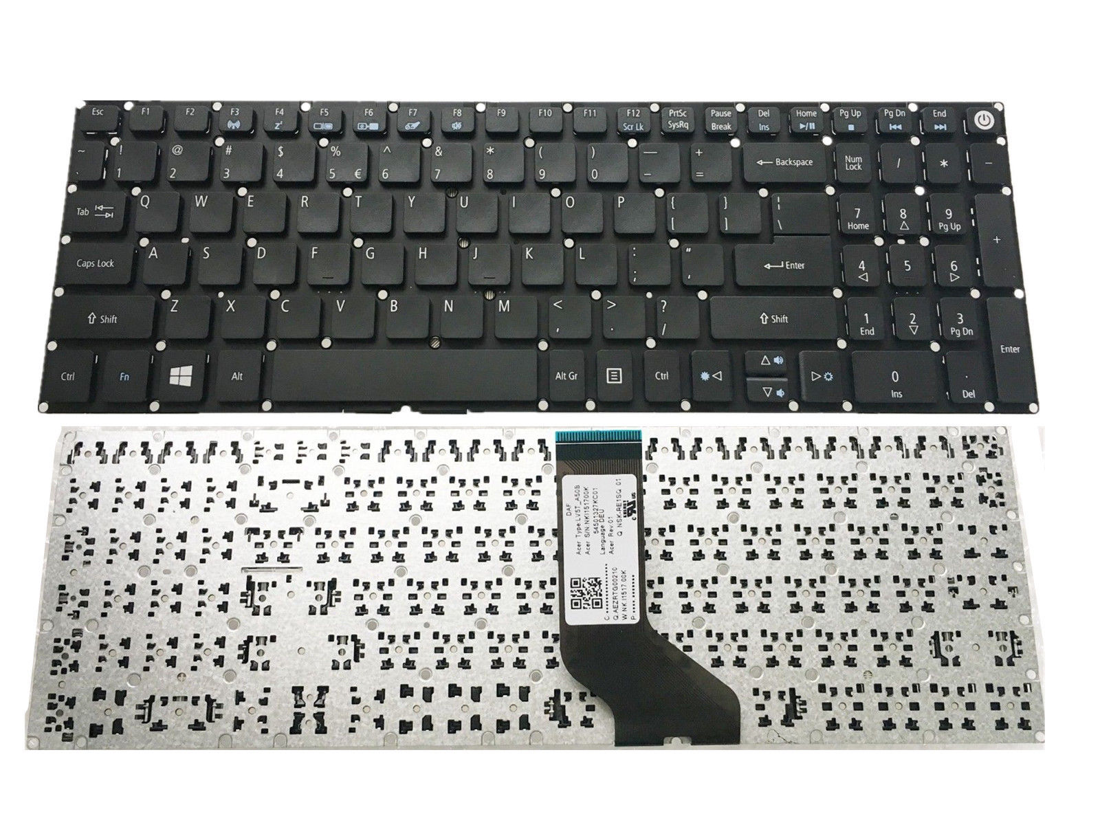 KEYBOARD ACER E5-522 E5-532 E5-573 E5-722 E5-772 E5-575 E5-523 V3-574 WITHOUT FRAME - Image 2